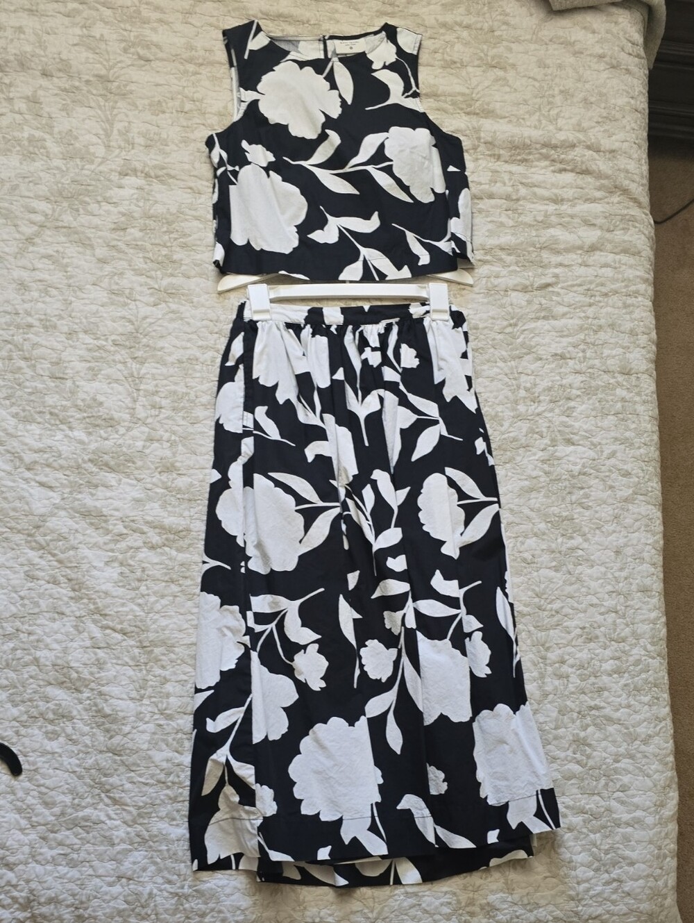 kate spade Black & White Floral Two-Piece Set